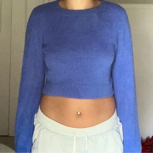 Urban outfitters blue crop sweater
